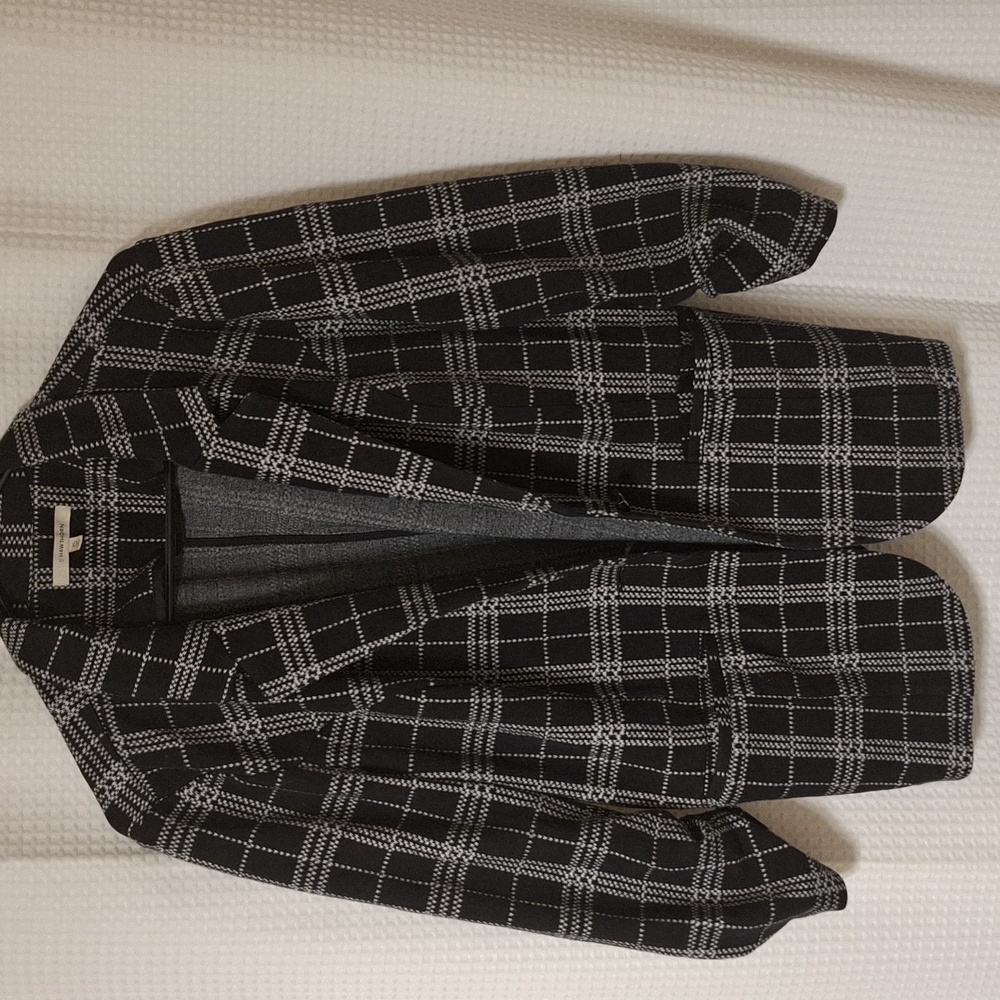 41 Hawthorne XL Black with White Stripes Knit Blazer